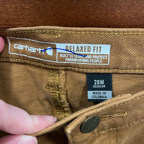 Carhartt Relaxed Rugged Flex Double Front Work Pant Size 26W Regular Brown - Picture 8 of 9